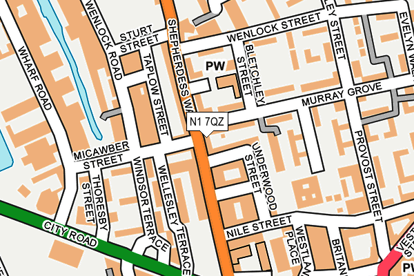 N1 7QZ map - OS OpenMap – Local (Ordnance Survey) N1 7QZ map - OS OpenMap – Local (Ordnance Survey)