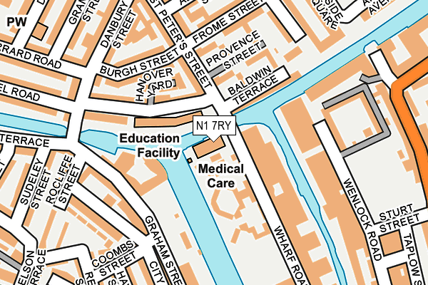 N1 7RY map - OS OpenMap – Local (Ordnance Survey) N1 7RY map - OS OpenMap – Local (Ordnance Survey)