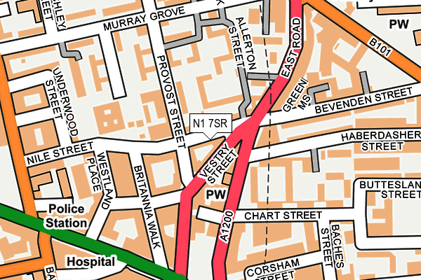 N1 7SR map - OS OpenMap – Local (Ordnance Survey) N1 7SR map - OS OpenMap – Local (Ordnance Survey)