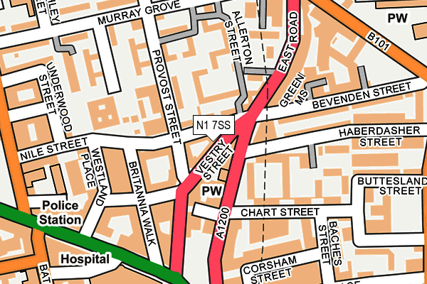 N1 7SS map - OS OpenMap – Local (Ordnance Survey) N1 7SS map - OS OpenMap – Local (Ordnance Survey)