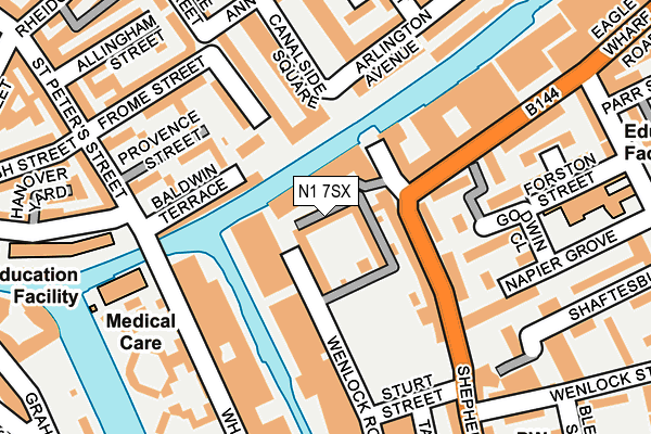 N1 7SX map - OS OpenMap – Local (Ordnance Survey) N1 7SX map - OS OpenMap – Local (Ordnance Survey)