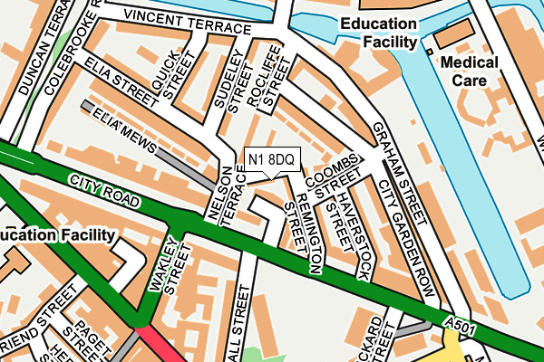 N1 8DQ map - OS OpenMap – Local (Ordnance Survey)