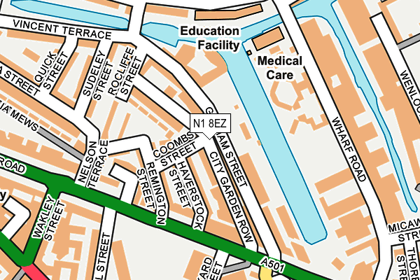 N1 8EZ map - OS OpenMap – Local (Ordnance Survey) N1 8EZ map - OS OpenMap – Local (Ordnance Survey)