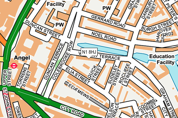 N1 8HJ map - OS OpenMap – Local (Ordnance Survey) N1 8HJ map - OS OpenMap – Local (Ordnance Survey)