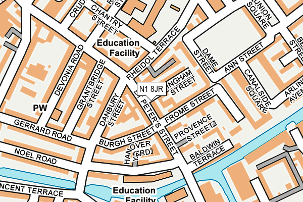 N1 8JR map - OS OpenMap – Local (Ordnance Survey) N1 8JR map - OS OpenMap – Local (Ordnance Survey)