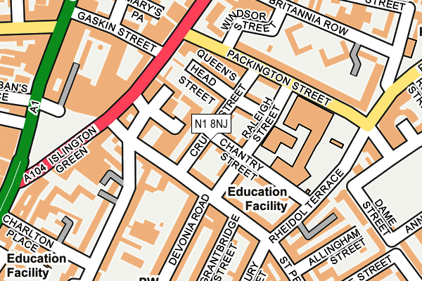 N1 8NJ map - OS OpenMap – Local (Ordnance Survey) N1 8NJ map - OS OpenMap – Local (Ordnance Survey)