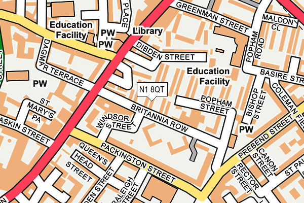 N1 8QT map - OS OpenMap – Local (Ordnance Survey) N1 8QT map - OS OpenMap – Local (Ordnance Survey)