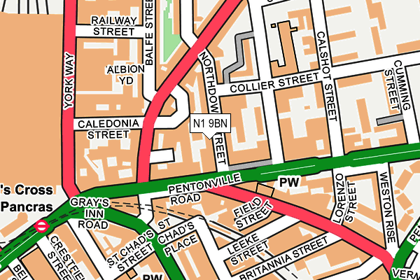 N1 9BN map - OS OpenMap – Local (Ordnance Survey) N1 9BN map - OS OpenMap – Local (Ordnance Survey)