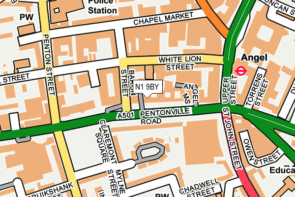 N1 9BY map - OS OpenMap – Local (Ordnance Survey) N1 9BY map - OS OpenMap – Local (Ordnance Survey)