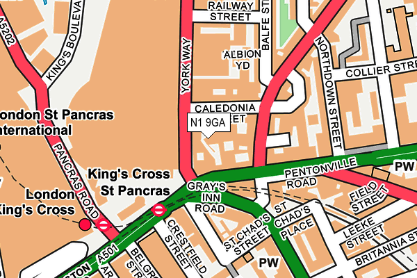 N1 9GA map - OS OpenMap – Local (Ordnance Survey) N1 9GA map - OS OpenMap – Local (Ordnance Survey)