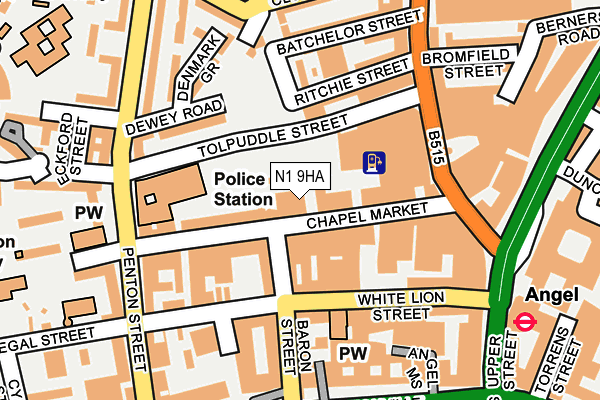 N1 9HA map - OS OpenMap – Local (Ordnance Survey) N1 9HA map - OS OpenMap – Local (Ordnance Survey)