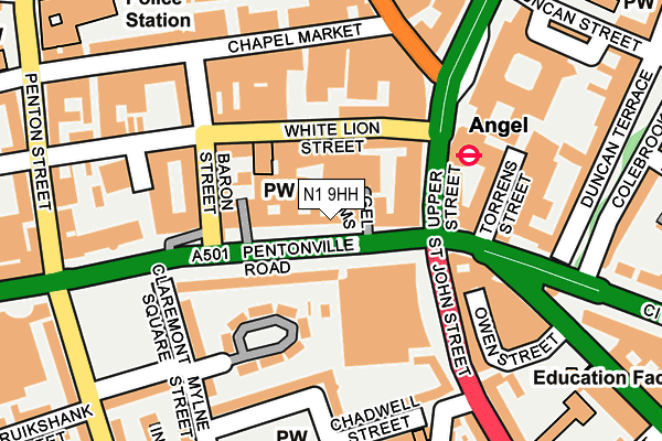N1 9HH map - OS OpenMap – Local (Ordnance Survey) N1 9HH map - OS OpenMap – Local (Ordnance Survey)