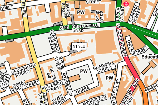 N1 9LU map - OS OpenMap – Local (Ordnance Survey) N1 9LU map - OS OpenMap – Local (Ordnance Survey)