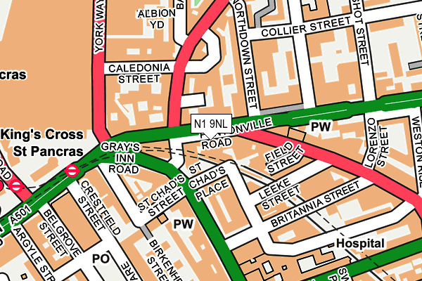 N1 9NL map - OS OpenMap – Local (Ordnance Survey) N1 9NL map - OS OpenMap – Local (Ordnance Survey)