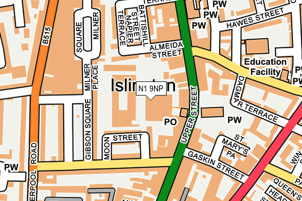 N1 9NP map - OS OpenMap – Local (Ordnance Survey) N1 9NP map - OS OpenMap – Local (Ordnance Survey)