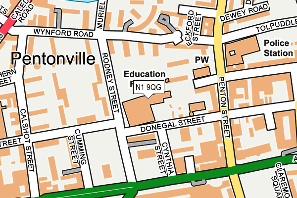N1 9QG map - OS OpenMap – Local (Ordnance Survey) N1 9QG map - OS OpenMap – Local (Ordnance Survey)