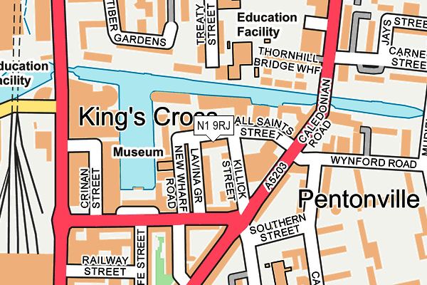 N1 9RJ map - OS OpenMap – Local (Ordnance Survey) N1 9RJ map - OS OpenMap – Local (Ordnance Survey)