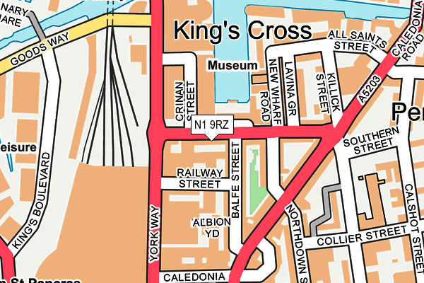 N1 9RZ map - OS OpenMap – Local (Ordnance Survey) N1 9RZ map - OS OpenMap – Local (Ordnance Survey)