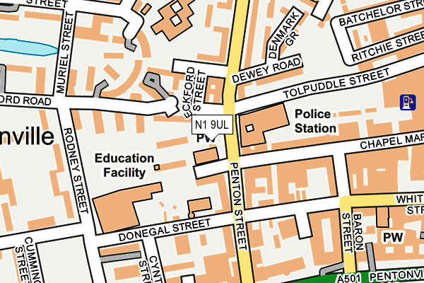 N1 9UL map - OS OpenMap – Local (Ordnance Survey) N1 9UL map - OS OpenMap – Local (Ordnance Survey)
