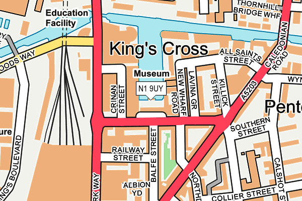 N1 9UY map - OS OpenMap – Local (Ordnance Survey) N1 9UY map - OS OpenMap – Local (Ordnance Survey)