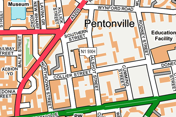 N1 9XH map - OS OpenMap – Local (Ordnance Survey) N1 9XH map - OS OpenMap – Local (Ordnance Survey)