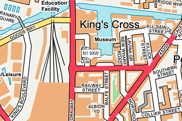 N1 9XW map - OS OpenMap – Local (Ordnance Survey) N1 9XW map - OS OpenMap – Local (Ordnance Survey)