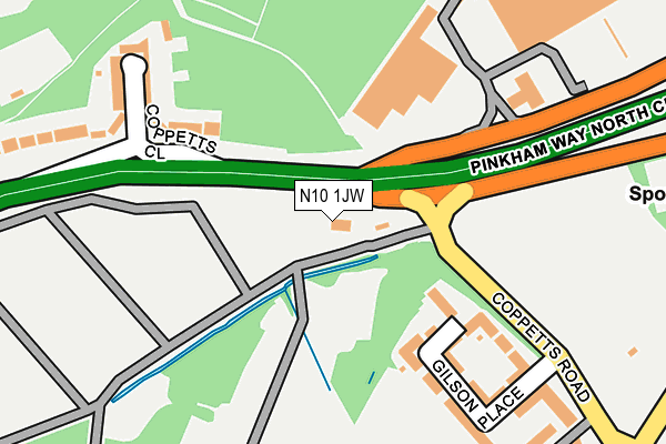 N10 1JW map - OS OpenMap – Local (Ordnance Survey) N10 1JW map - OS OpenMap – Local (Ordnance Survey)