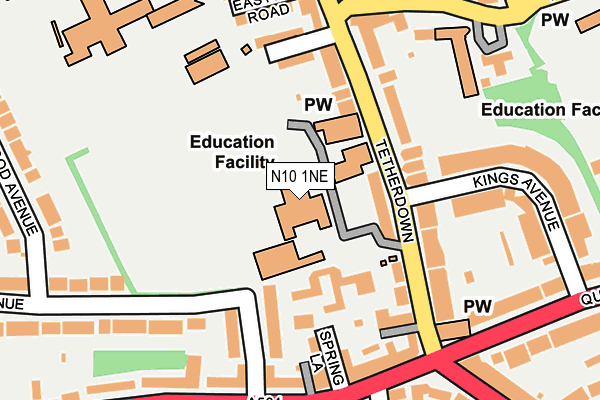N10 1NE map - OS OpenMap – Local (Ordnance Survey) N10 1NE map - OS OpenMap – Local (Ordnance Survey)