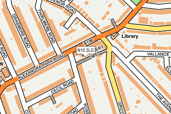 N10 2LG map - OS OpenMap – Local (Ordnance Survey) N10 2LG map - OS OpenMap – Local (Ordnance Survey)