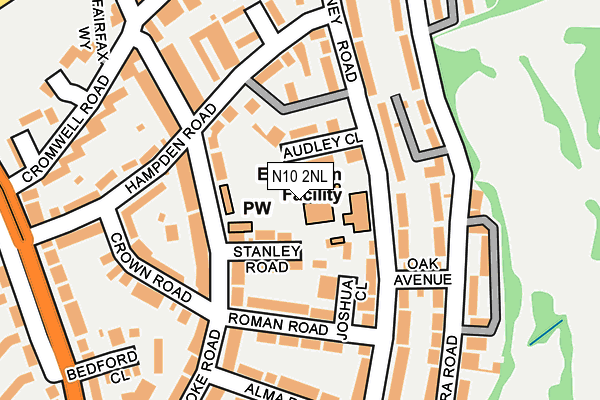 N10 2NL map - OS OpenMap – Local (Ordnance Survey) N10 2NL map - OS OpenMap – Local (Ordnance Survey)