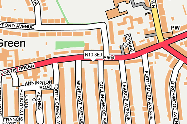 N10 3EJ map - OS OpenMap – Local (Ordnance Survey) N10 3EJ map - OS OpenMap – Local (Ordnance Survey)