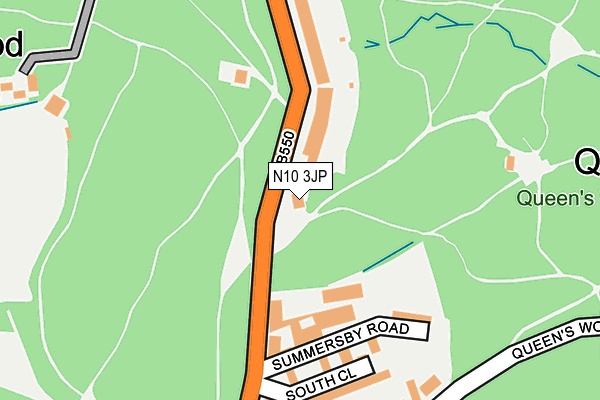 N10 3JP map - OS OpenMap – Local (Ordnance Survey) N10 3JP map - OS OpenMap – Local (Ordnance Survey)