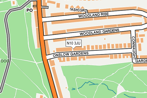 N10 3JU map - OS OpenMap – Local (Ordnance Survey) N10 3JU map - OS OpenMap – Local (Ordnance Survey)