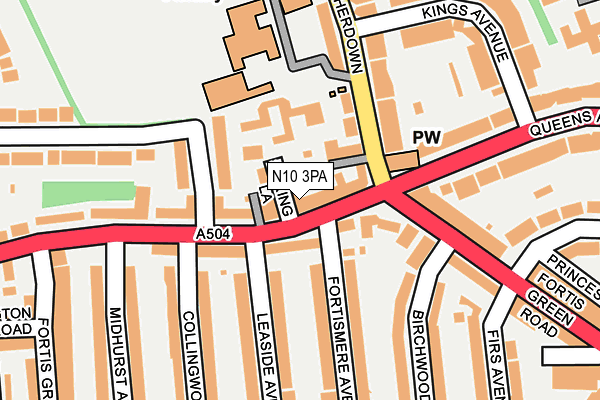 N10 3PA map - OS OpenMap – Local (Ordnance Survey) N10 3PA map - OS OpenMap – Local (Ordnance Survey)