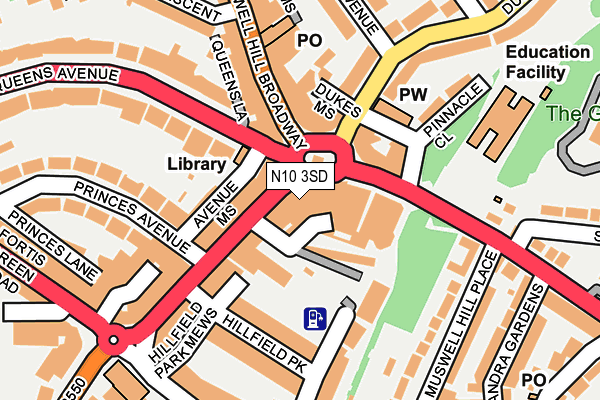 N10 3SD map - OS OpenMap – Local (Ordnance Survey) N10 3SD map - OS OpenMap – Local (Ordnance Survey)