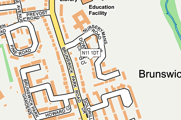 N11 1DT map - OS OpenMap – Local (Ordnance Survey) N11 1DT map - OS OpenMap – Local (Ordnance Survey)