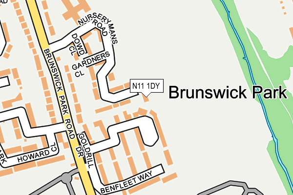 N11 1DY map - OS OpenMap – Local (Ordnance Survey) N11 1DY map - OS OpenMap – Local (Ordnance Survey)