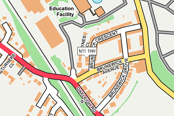 N11 1HH map - OS OpenMap – Local (Ordnance Survey) N11 1HH map - OS OpenMap – Local (Ordnance Survey)