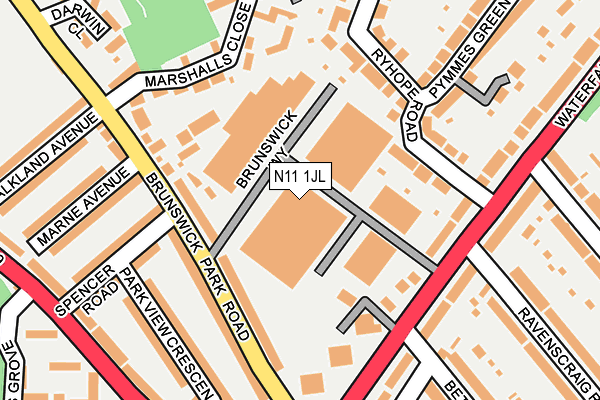 N11 1JL map - OS OpenMap – Local (Ordnance Survey) N11 1JL map - OS OpenMap – Local (Ordnance Survey)