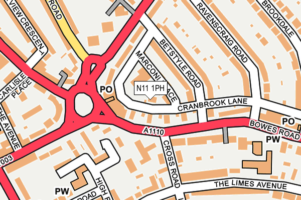 N11 1PH map - OS OpenMap – Local (Ordnance Survey) N11 1PH map - OS OpenMap – Local (Ordnance Survey)