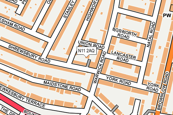 N11 2AQ map - OS OpenMap – Local (Ordnance Survey) N11 2AQ map - OS OpenMap – Local (Ordnance Survey)