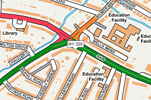 N11 2DS map - OS OpenMap – Local (Ordnance Survey) N11 2DS map - OS OpenMap – Local (Ordnance Survey)
