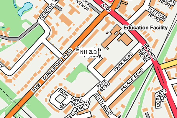 N11 2LQ map - OS OpenMap – Local (Ordnance Survey) N11 2LQ map - OS OpenMap – Local (Ordnance Survey)