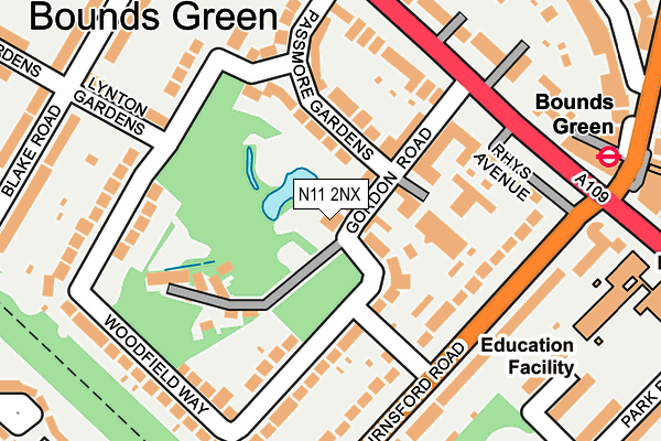 N11 2NX map - OS OpenMap – Local (Ordnance Survey) N11 2NX map - OS OpenMap – Local (Ordnance Survey)