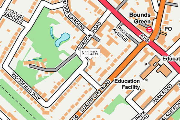 N11 2PA map - OS OpenMap – Local (Ordnance Survey) N11 2PA map - OS OpenMap – Local (Ordnance Survey)