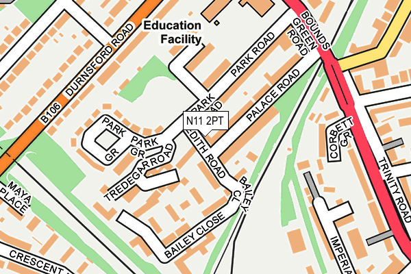 N11 2PT map - OS OpenMap – Local (Ordnance Survey) N11 2PT map - OS OpenMap – Local (Ordnance Survey)