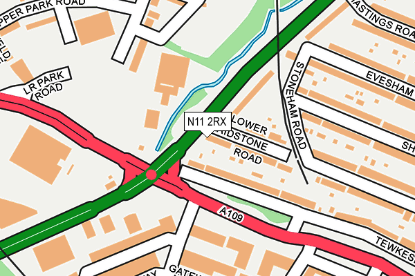 N11 2RX map - OS OpenMap – Local (Ordnance Survey) N11 2RX map - OS OpenMap – Local (Ordnance Survey)
