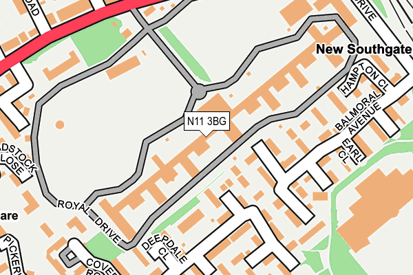 N11 3BG map - OS OpenMap – Local (Ordnance Survey) N11 3BG map - OS OpenMap – Local (Ordnance Survey)
