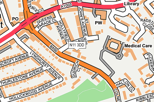 N11 3DD map - OS OpenMap – Local (Ordnance Survey) N11 3DD map - OS OpenMap – Local (Ordnance Survey)