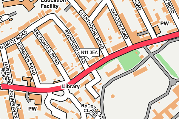 N11 3EA map - OS OpenMap – Local (Ordnance Survey) N11 3EA map - OS OpenMap – Local (Ordnance Survey)